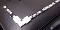 Black plastic clips for mounting strips