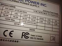 Sparkle SPI350U4BM8 power supply specifications