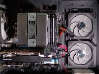 Whole motherboard and fan area