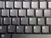 Slightly offset keys: U H F J