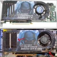 Graphics card modifications compared with the original