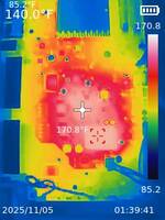 Thermal image of PoE area