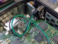 Metal clip holding the 