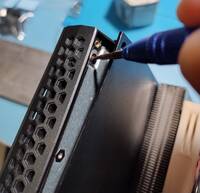 Attaching the plastic port surround