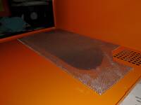 Mesh edges cut and folded, Silicone adhesive